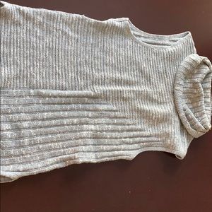 Cut off short sleeve sweater